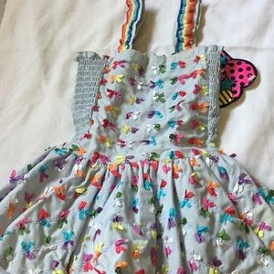 NWT Vintage Toddler Bow Dress with Tulle size 2T